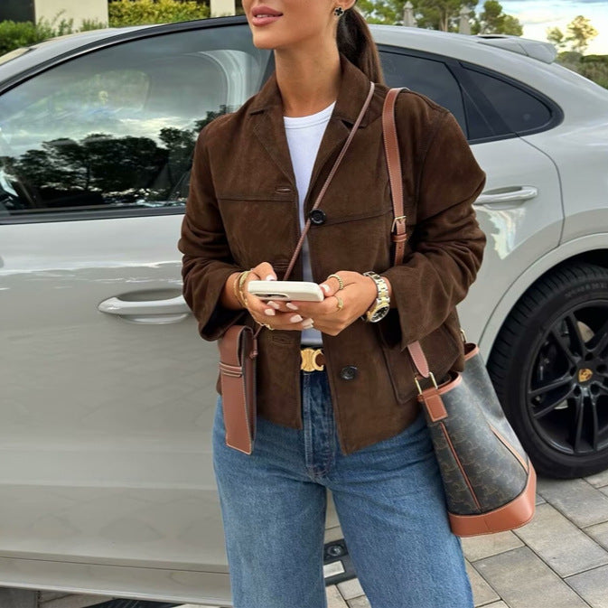 Retro Suede Jacket /FEMME/ M. TRADITION COLLECTION