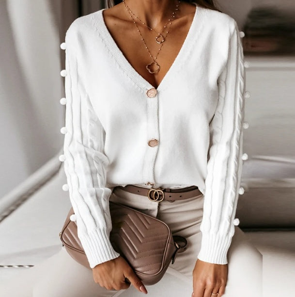 MILHEIR V-neck Cardigan Sweater