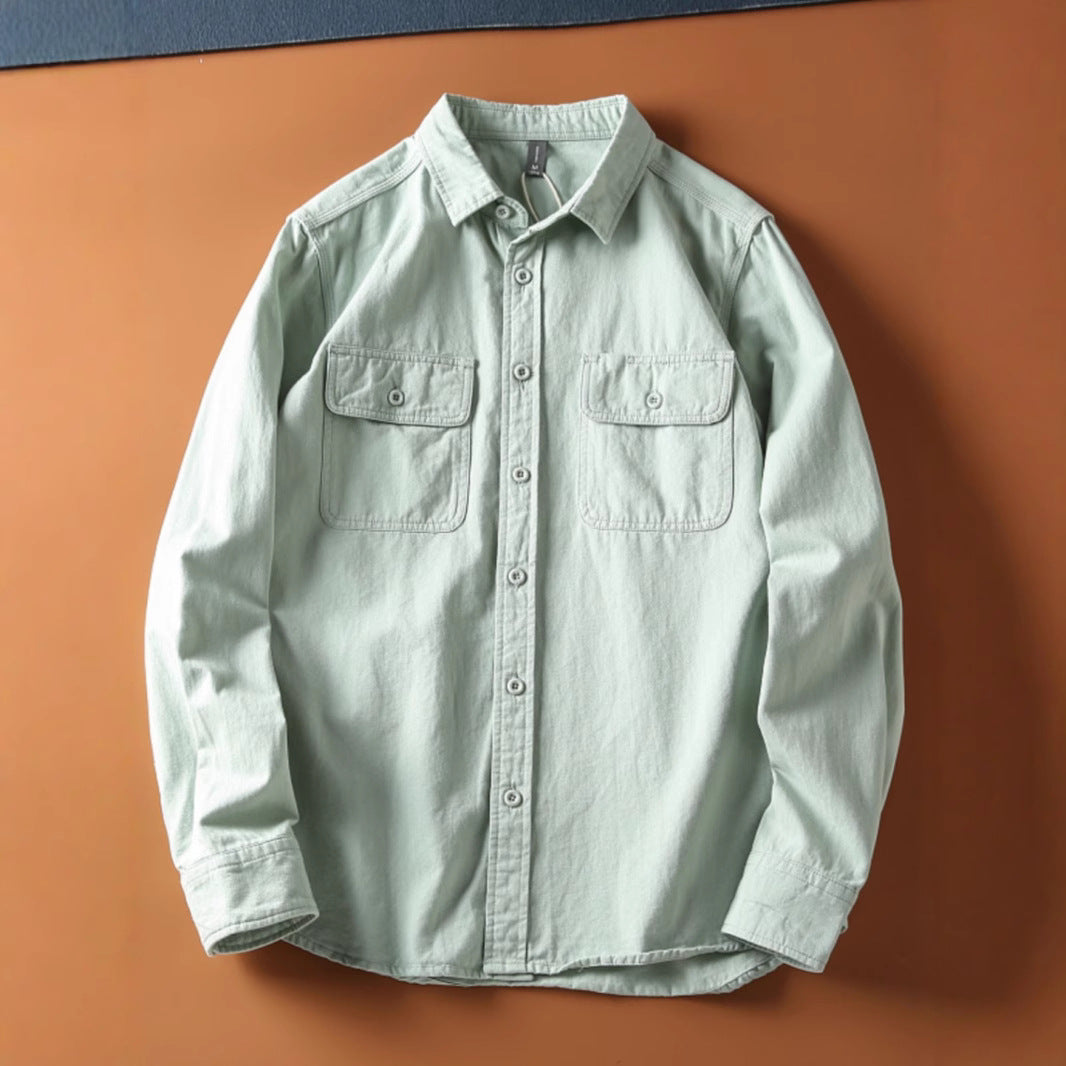 MILHEIR Washed Brushed Long Sleeve Coat