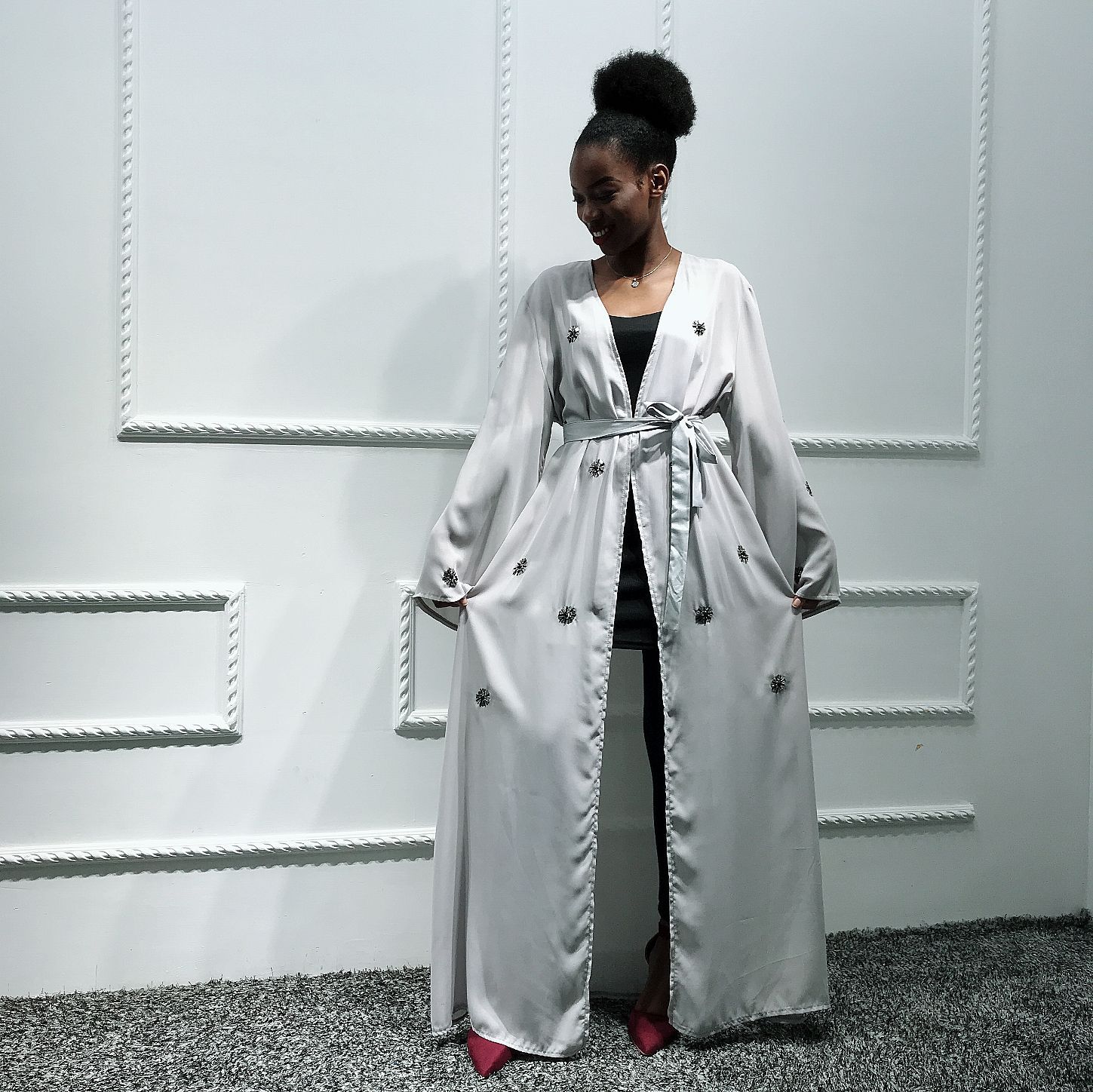 MILHEIR Handmade Embroidered Cardigan Nightgown