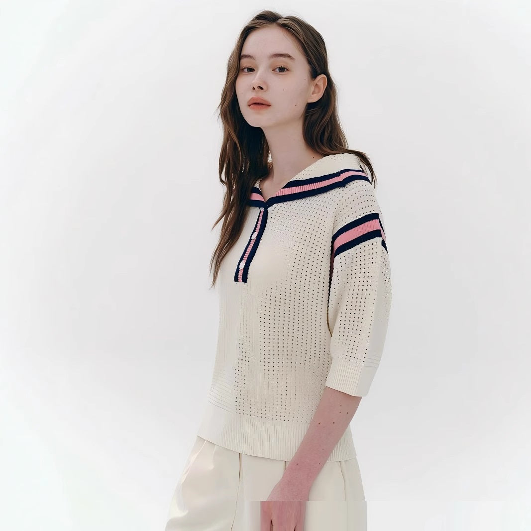 MILHEIR Crocheted Knitted Pullover