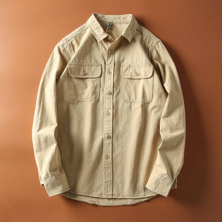 MILHEIR Washed Brushed Long Sleeve Coat