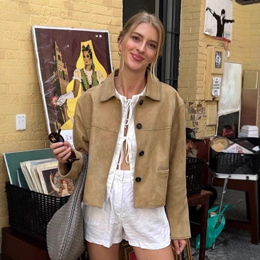 Suede Coat /FEMME/  M. TRADITION COLLECTION