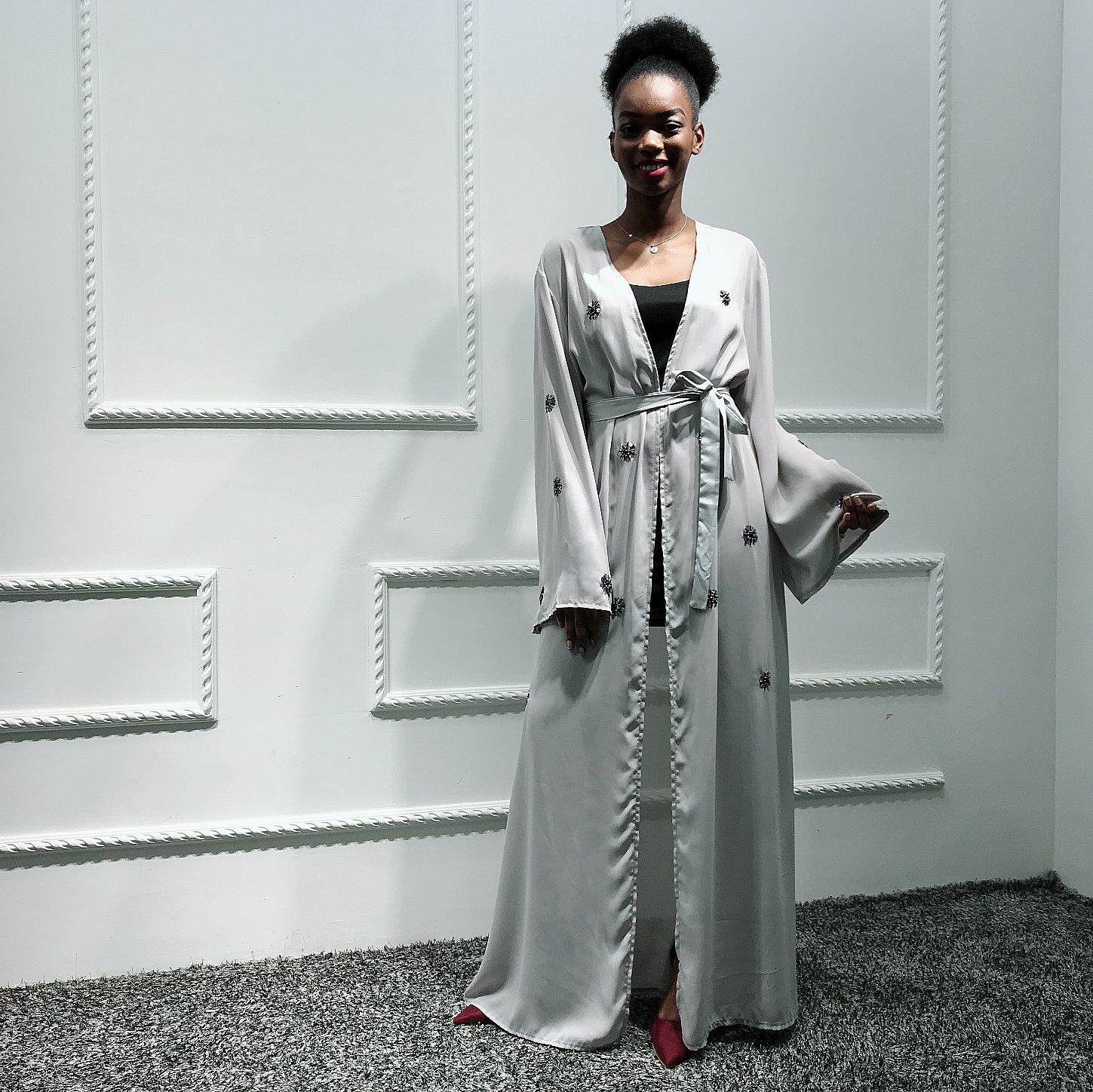 MILHEIR Handmade Embroidered Cardigan Nightgown