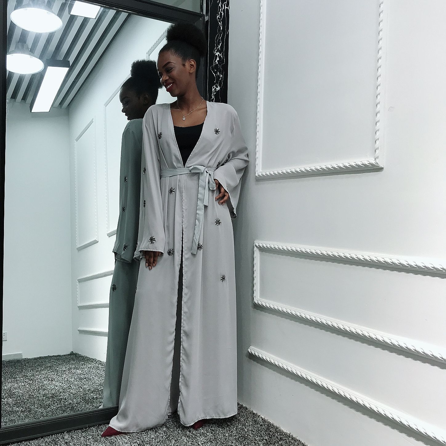 MILHEIR Handmade Embroidered Cardigan Nightgown