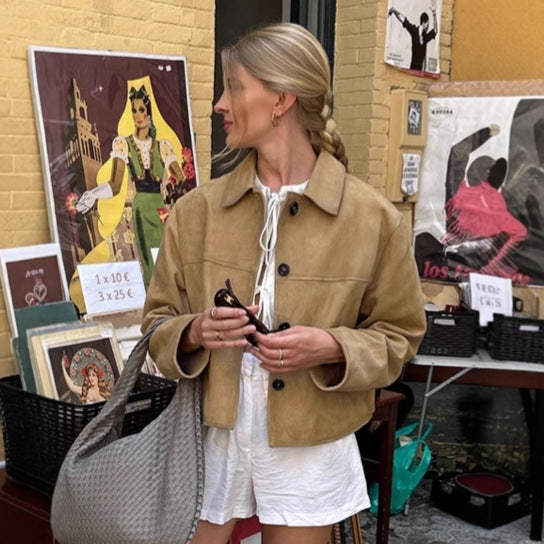 Suede Coat /FEMME/  M. TRADITION COLLECTION