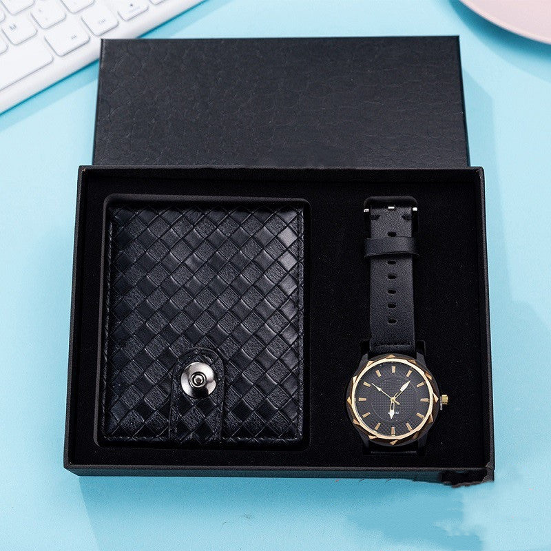 MILHEIR Leather Watch And Wallet Set