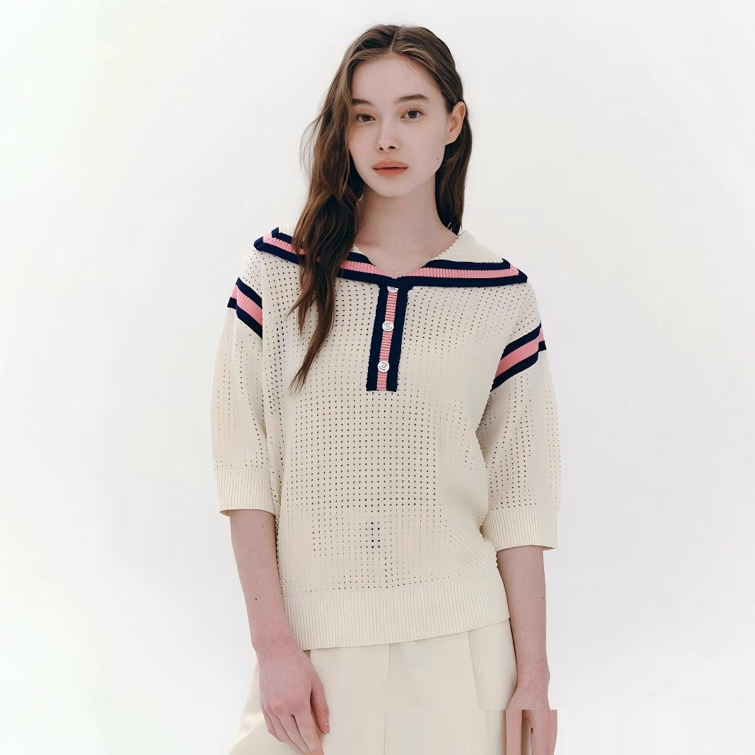 MILHEIR Crocheted Knitted Pullover