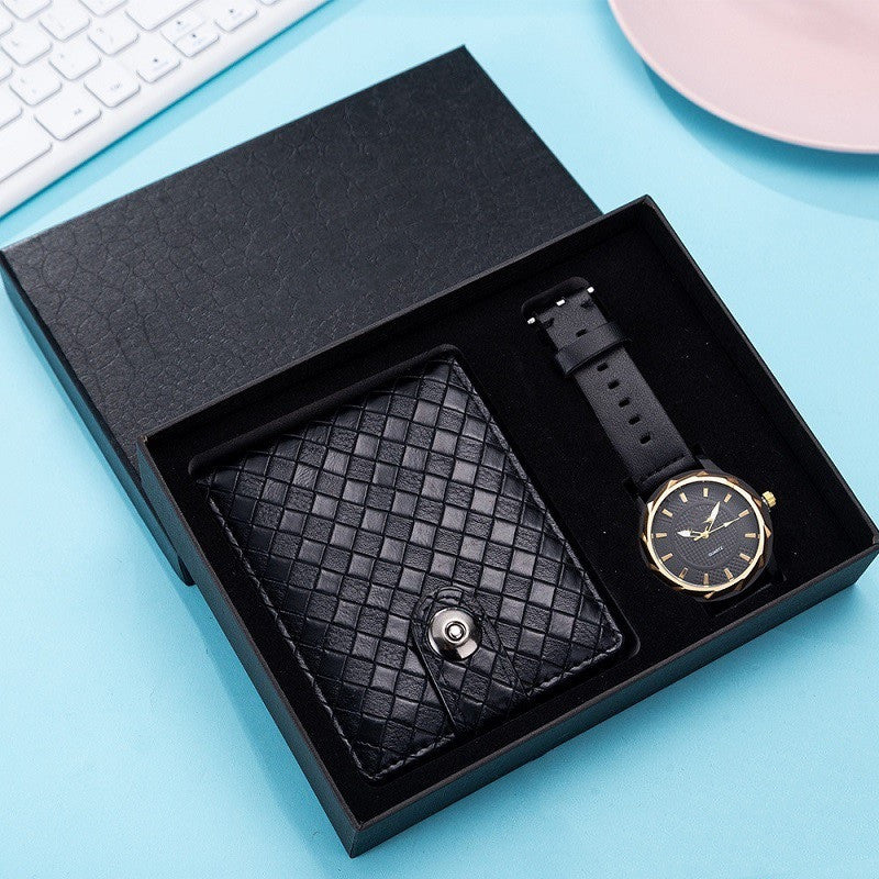 MILHEIR Leather Watch And Wallet Set