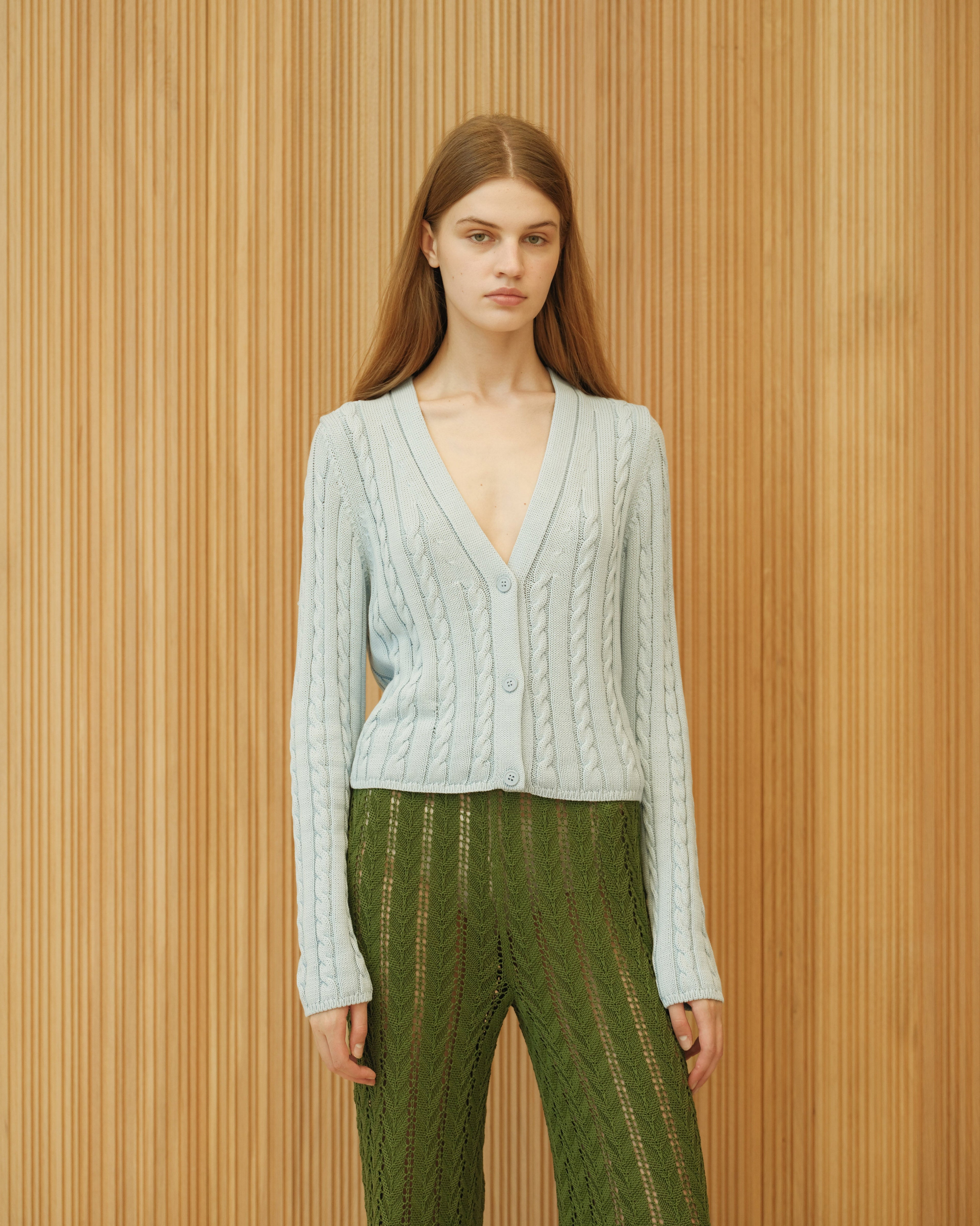 MILHEIR Cotton Cable Cardigan