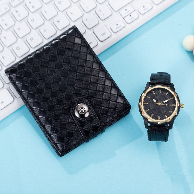 MILHEIR Leather Watch And Wallet Set