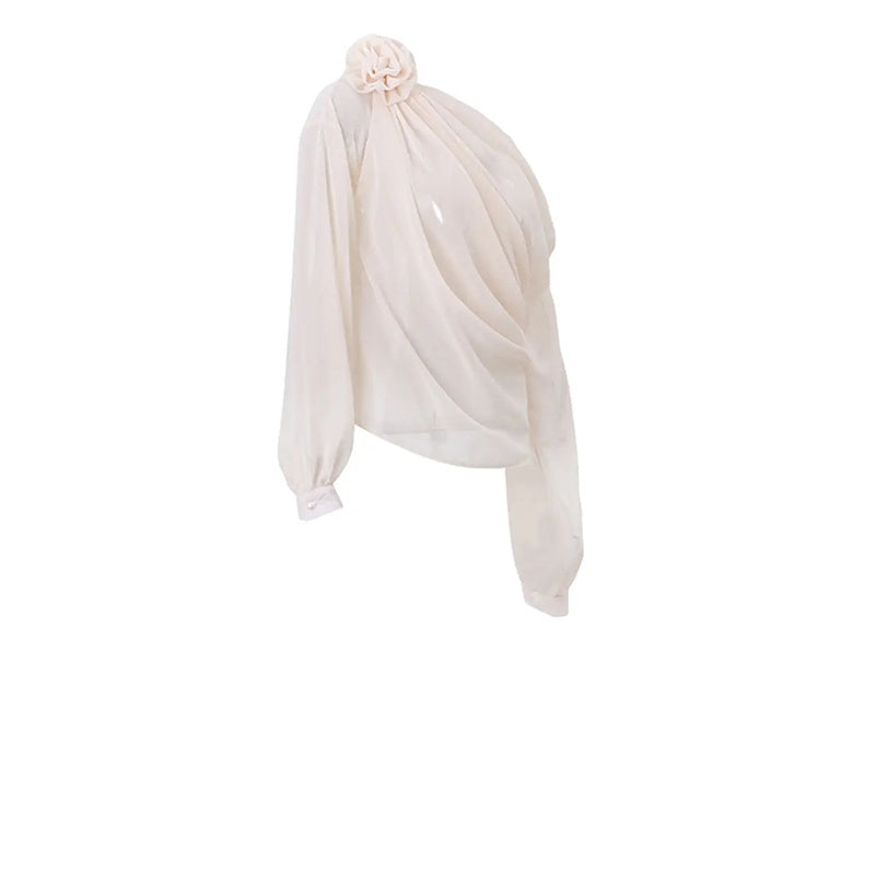 MILHEIR Shoulder Long Sleeve Blouse