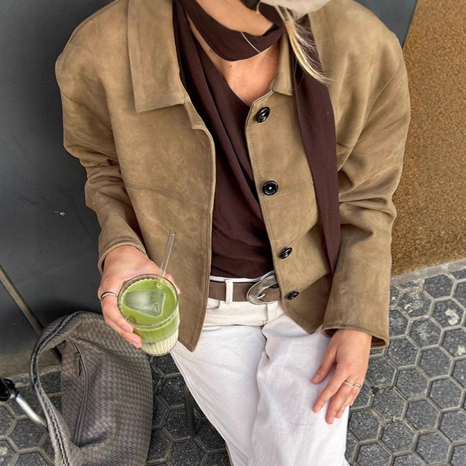 Suede Coat /FEMME/  M. TRADITION COLLECTION